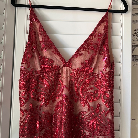 Free People Red Sequin Dress - Size 2 - Picture 2 of 7
